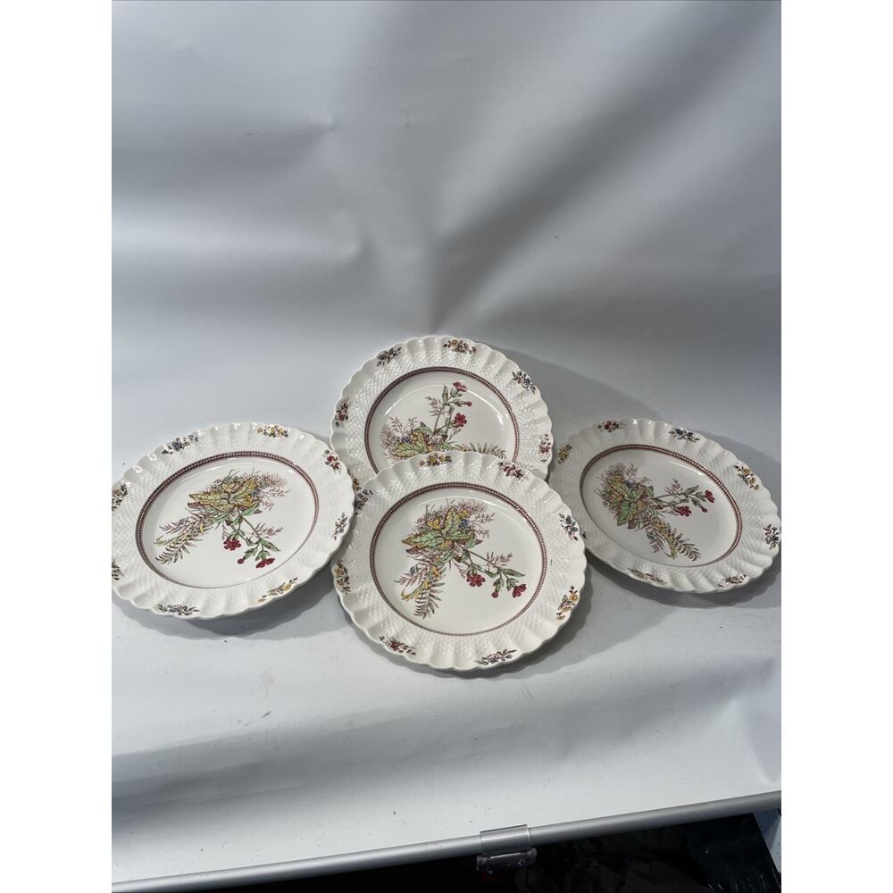 Set Of 4 Copeland Spode Rosalie Dinner Plates 10 1/2" - Picture 7 of 9